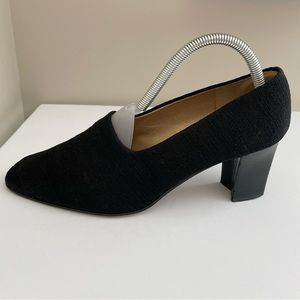 Stuart Weitzman vintage ribbed high heel pumps in black, women’s (10B)